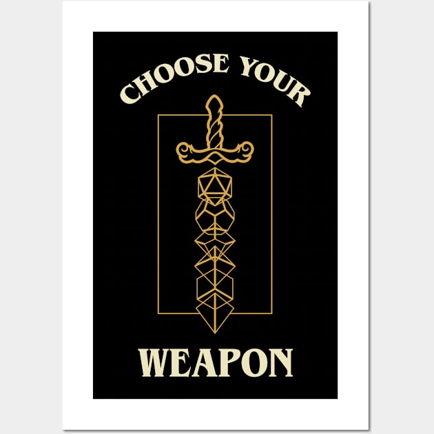 Choose Your Weapon Wall Art by pixeptional